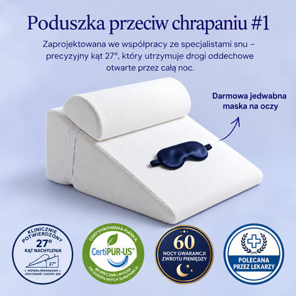 Nowa poduszka klinowa przeciw chrapaniu Lurevano 2.0™