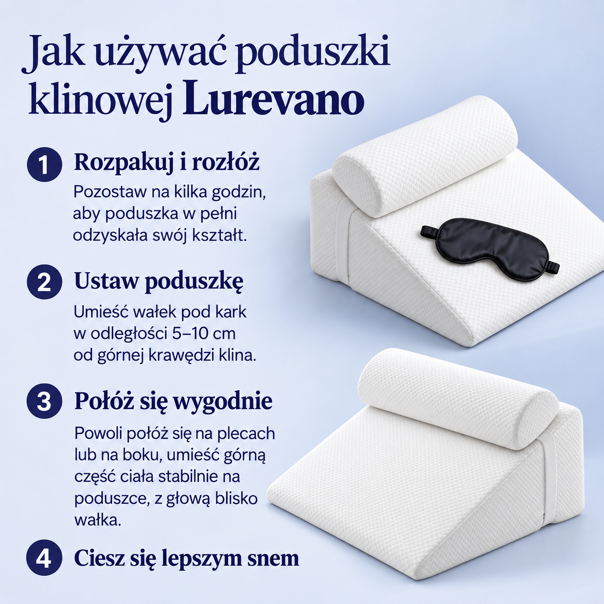 Nowa poduszka klinowa przeciw chrapaniu Lurevano 2.0™