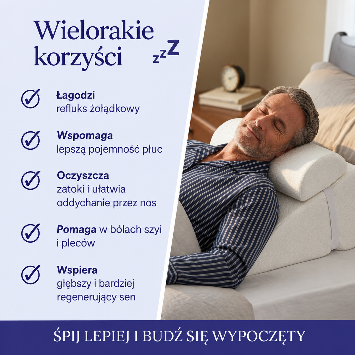 Nowa poduszka klinowa przeciw chrapaniu Lurevano 2.0™